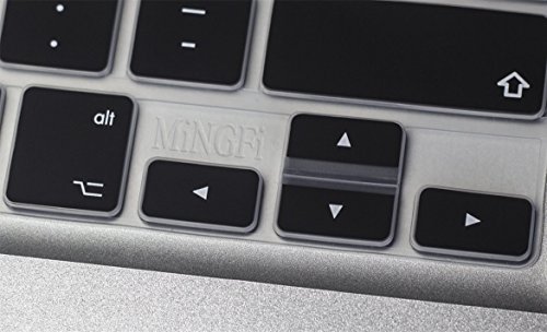 MiNGFi Französisch Tastatur Silikon Schutz Abdeckung AZERTY für MacBook Pro 13, 15, 17 Air 13 Zoll EU Keyboard Layout Silicone Cover – Grau Gradient - 2