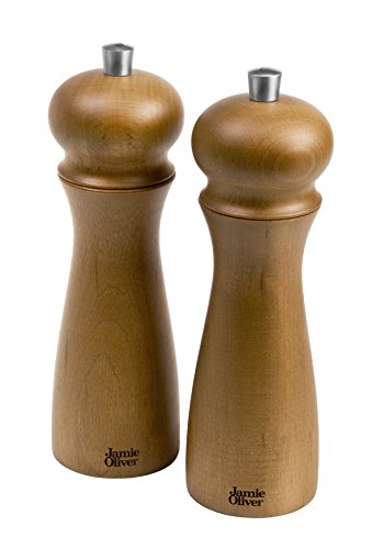 Jamie Oliver JB2500 JO Salz und Pfeffer Mühlen, Holz, braun, 6 x 12,2 x 18,6 cm, 2 Einheiten - 2