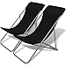 Produktbild Festnight 2er-Set Klappbarer Strandstuhl Liegestühle Camping Klappstuhl Strandsessel 83 x 56 x 90 cm