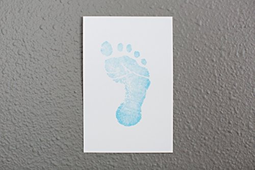 Pearhead 00008 Neugeborene Hand/ Fußabdruck Auflage „Saubere“ Tintenauflage, 2 mal verwendbar, blau - 9