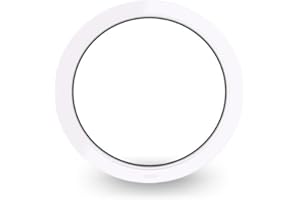 WERKZEUGBILLIGERCOM Rundfenster – Bullauge – Festverglasung (FiB) - Durchmesser: 82cm – weiß - 60 mm Profil – 2-Fach-Verglasung