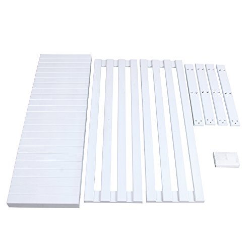 Songmics Schuhbank Sitzbank Schuhregal Badregal aus Bambus lange Version 90 x 45 x 28,7 cm Weiß LBS90B - 7