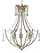 Produktbild Jinxiuqianching -Crystal Droplet Kronleuchter Feather Leaf Accent 3 Bulb Light Fixture