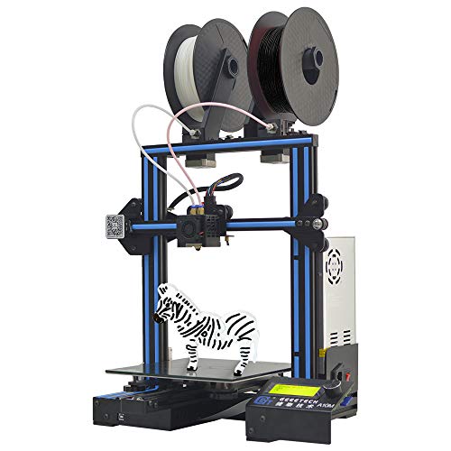 Geeetech A10M Impresora 3d con Mix de color de impresión, Dual de extruder de diseño, Filamento Detector de metales y Break de resuming de función, Prusa I3 rápido de Kit DIY de montaje.