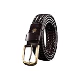 Certificación de Código Único de Producto: Thingsom-Cinturón-Hombre-HQCMLeather-7220, Y Harajuku 105-110 cm Hombres Elástico Harajuku Táctico Amplio Diapositiva Supervivencia Bre De moda marrón Faja Cummerbunds Resistente al desgaste Cinturones de dos pisos 2º Marrón / Azul / Rojo / Negro / Blanco Graso De punto Automatica