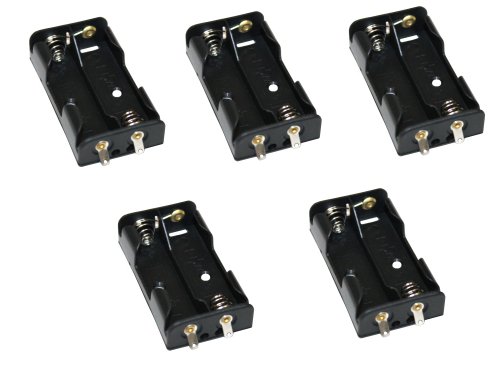 AERZETIX: Portapilas para 2 baterías tipo AA LR6 (5 piezas)