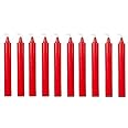 Kigs Enterprise Pack of 10 Pcs 5 Inch 14 mm Premium Pure Red Taper Candles, Red Spell Candles, Red Stick Candles (Pack of 10 Pcs) (5 Inch, 14mm) (Red)