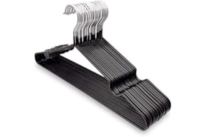 KING KARAN® Robuste, platzsparende, gummierte Metall-Kleiderbügel, 20 Stück