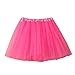 Produktbild TüTü Rock Damen Puffrock LUCKYCAT Damen Tütü Rock Minirock Organza Pettiskirt 3 Layers Petticoat Tanzkleid dehnbaren informell Mini Skater Rock Ballettrock Perfekt für Fasching (Rose rot, One Size)