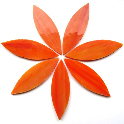 Preisvergleich Produktbild Mosaikfliesen für Handwerkskunst - große Blütenblätter- Buntglas - früher Sonnenaufgang, 50 g