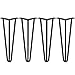 Produktbild OBEEONR 4 X Schwerlaste Haarnadel Tischbeine-Überlegener Schweißen Schwarzer Gußstahl Tischgestell/TischbeineHaarnadel Möbelfüße - 36cm/40cm/71cm/72cm (36CM)