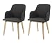 Produktbild Tenzo 3370-215 Tequila 2-er set Designer Stühle Mary, 81 x 51 x 55 cm, anthrazit / eiche
