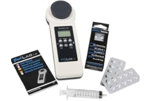 POWERHAUS24 PoolLAB® 1.0 Special Edition Testeur d'eau électronique, 13 en 1, avec 70 pastilles de test et une cuvette de rechange