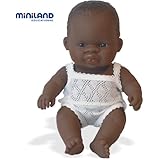 Miniland - Muñeco bebé africano niño, 21 cm (31123)