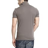 GRITSTONES Men's Half-Zip T-Shirt (GS60054HSSGRY (1)_Grey_Medium)