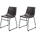 Produktbild Esszimmerstuhl-Set, Vintage-Stil, Kunstleder, Braun, 2-teilig, mit Montageanleitung (evtl. nicht in deutscher Sprache), Kunstleder, grau, 48 x 48 x 80 (cm)