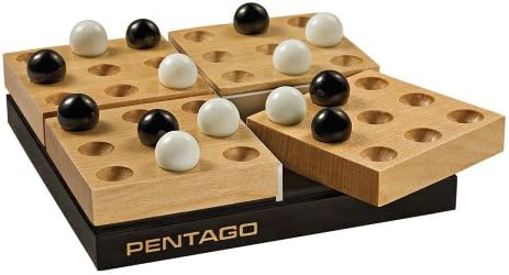 Pentago Game from Mindtwister USA, Black-Natural/Solid Birch