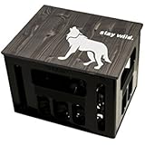 Geschenkidee Bierkastensitz Sitzauflage Hocker mit Motiv STAY WILD