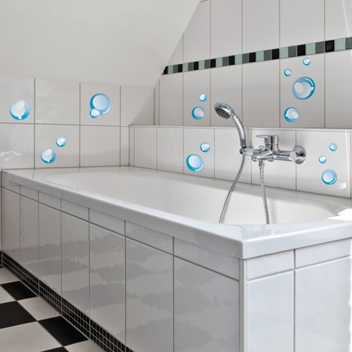 Wandkings Seifenblasen Wandsticker Set, 32 Aufkleber, 2 DIN A4 Bögen, Gesamtfläche 60 x 20 cm - 2