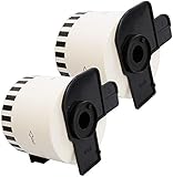 Geeignet für Etikettendrucker: Brother P-Touch QL-500, QL-500A, QL-500BS, QL-500BW, QL-550, QL-560, QL-560VP, QL-560YX, QL-570, QL-580, QL-580N, QL-650TD, QL-700, QL-710W, QL-720NW, QL-800, QL-810W, QL-820NWB, QL-1050, QL-1050N, QL-1060N, QL-1100, QL-1110NWB