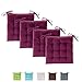 Produktbild etérea Basic Sitzkissen für Innen- und Außenbereich 40x40 cm Bordeaux 4er Set