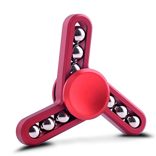 YCDC RED FUNNY FIDGET SPINNER TOY ATTENTION DIVERTING METAL FINGERTIP GYRO ADHD