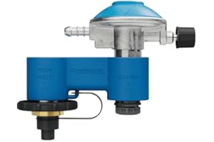 Campingaz Twin Connection with Gas Pressure Regulator for Campingaz Gas Stoves, Twin Connection for EasyClic Gas Cartridges CV 300 & CV 470 Plus as well as Gas Bottles R904 & R907