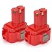 Produktbild POWERGIANT 2 Stück 9,6 V 3000 mAh NI-MH Ersatzakku Für Makita PA09 9120 9100 9122 9134 9135 6261D 6207D 6222D 6226D 6260D 638344-4-2 193977-7 192638-6 192596-6 192595-8 193099-3 193156-7
