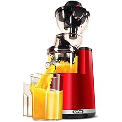 YQSHYP Plein de Fruits et légumes Juicer, Fruits et légumes Juicer avec 3.3 « Alimentation Chute, jus et la Chair Fonction de séparation et Silencieux Moteur 37 Tours par Minute