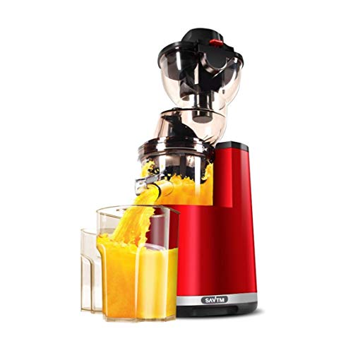 YQSHYP Plein de Fruits et légumes Juicer, Fruits et légumes Juicer avec 3.3 « Alimentation Chute, jus et la Chair Fonction de séparation et Silencieux Moteur 37 Tours par Minute