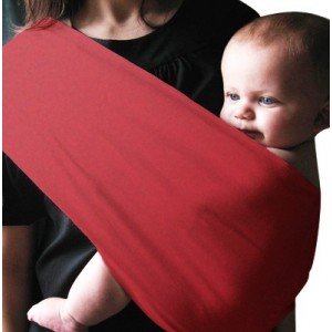 LittleBloom, Baby Multi-position Pouch Style Sling Carrier BREASTFEEDING birth-3yrs, Large, Red