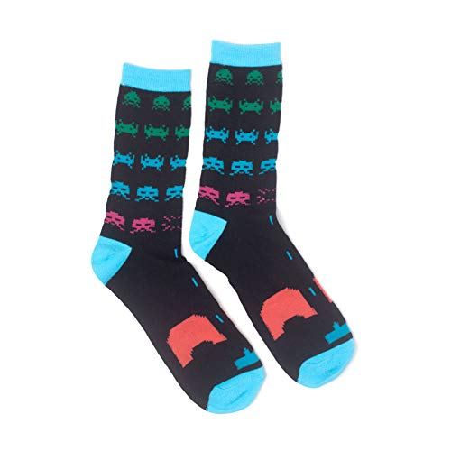 Space Invaders Sock In Game Crew s Black-43/46