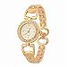 Produktbild Knowin Damen Uhren Elegant Strass Armbanduhren mit Stahlarmband Zifferblatt Uhr Elektronische Bewegung Casual Quarzuhr Rosegold/Gold mit Batterie