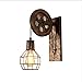 Produktbild WXCCK Retro Industrial Wind LED Wandlampe, Schlafzimmer Schlafzimmer Lampe Restaurant Hotel Zimmer Wrought Iron Lift Wandlampe