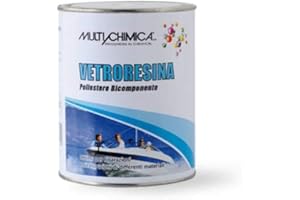 Multichimica VETRORESINA LIQUIDA 750 ml Poliestere bicomponente Riparazione Barca Nautica