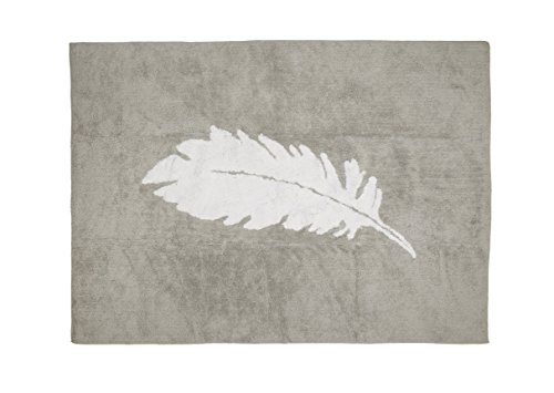 AratextilKids Rug 100% Cotton Machine washable Collection Pen Grey _ White 120 x 160 cms