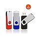 Produktbild KEXIN 3 Stück USB Stick 16GB USB 2.0 Memory Stick USB Drives Schwarz Blau Rot (16GB*3PCS)