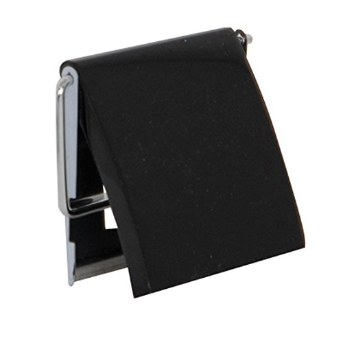 MSV-Edelstahl-WC-Papier-Halter, glänzend, Schwarz