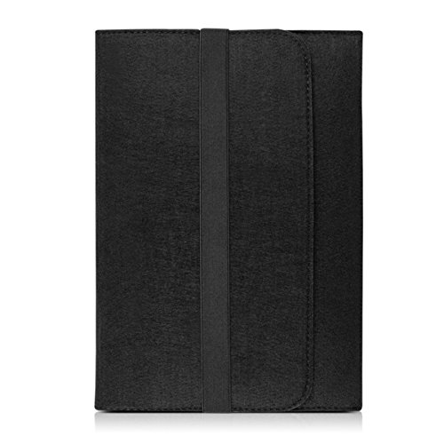 kwmobile Laptoptasche Filz Sleeve für 11″ 11,6″ Laptop / Tablet – Notebook Tasche Schutzhülle Laptop Case Hülle in Schwarz mit Innentaschen Innenmaße: ca. 31,5 x 25 cm - 5