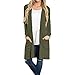 Produktbild FRAUIT Mantel Damen Herbst Winter Frauen Langarm Strickjacke Open Front Loose Pocket Kausale Leichte Kimono Cardigan Warm Bequem Mode Elegant Streetwear Freizeit Festival Party Kleidung Bluse