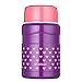 Produktbild oneisall 500 ml Fläschchen, Student/Kinder Edelstahl Vakuum Isoliert Food/Suppe Thermo-Thermos Behälter Topf mit klappbar Löffel und Lunch-Bag violett