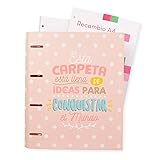 separadores archivador bonitos Carpeta de 4 anillas con tamaño de 32 x 27.5 cm