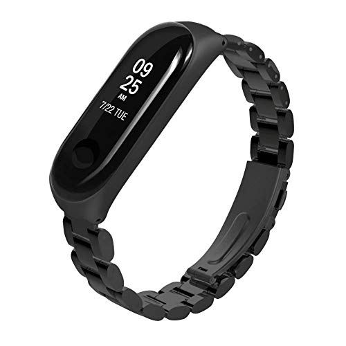 Coomir Pulsera de Acero Inoxidable de Repuesto Correa de Reloj Ultrafina para Xiaomi Mi Band 3