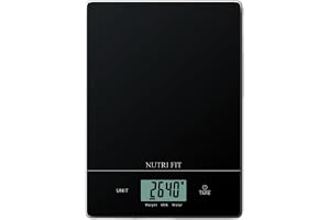 NUTRI FIT Digital köksvåg, härdat glas, 5 kg–1 g/11 pund