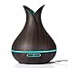 Produktbild HUIGE Aroma Ätherisches Öl Diffuser, 400ml Elektro-Ultraschall-Cool Mist Humidifier Aromatherapie Diffuser, Air Purifier mit 7 Farben LED-Leuchten,Black