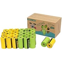 Kumoya - Bolsas biodegradables para Caca de Perro Hechas de almidón de maíz con dispensador - Extra Grandes, Extra Gruesas, a Prueba de Fugas