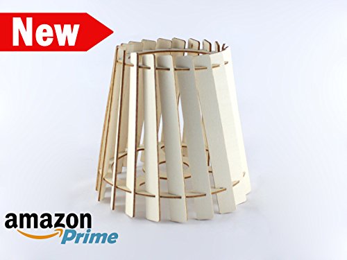 Preisvergleich Produktbild Lampenschirm Holz / Lampe Schlafzimmer / Möbel Schäbig / Abajour Kind / Zum Erstellen von Lampen mit Flaschen / Lampenschirm Holz / Durchmesser 20 cm Angriff E27