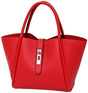 Emotionlin Women's Shoulder Large Designer Handbags Tote Shoulder Faux Leather Fashion Bags(Red)