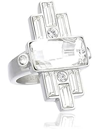 Dyrberg/Kern - Anillo de acero inoxidable con cristal swarovski