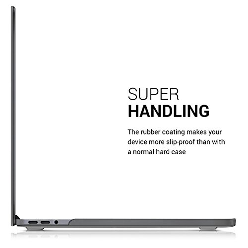 kwmobile Laptop H  lle f  r Apple MacBook Pro 15   ab 2016  Touchbar - Crystal Laptopschutzh  lle Cover Case Schwarz Transparent - Transparente Notebo